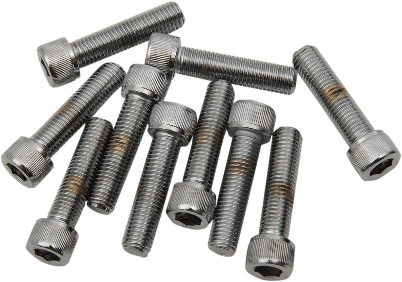 DRAG SPECIALTIES DS-190573 Bolts - Socket-Head/Replacement - Knurled/Fine Thread - 5/16"-24 x 1-1/2" - 10 Pack
