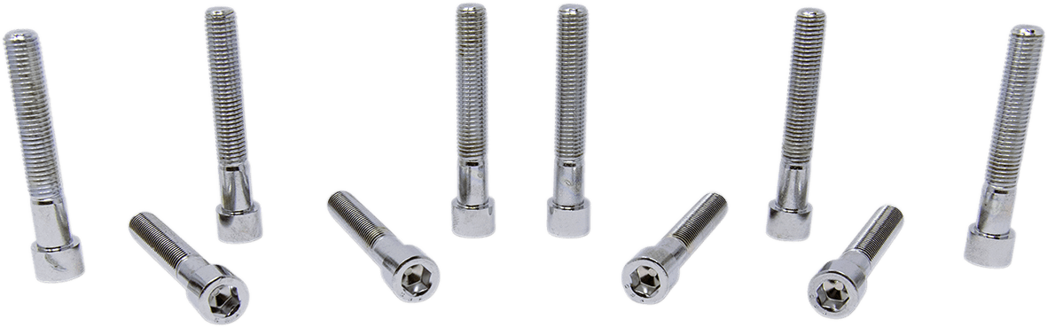DRAG SPECIALTIES DS-190574S Bolts - Socket-Head/Replacement - Smooth/Fine Thread - 5/16"-24 x 1-3/4" - 10 Pack