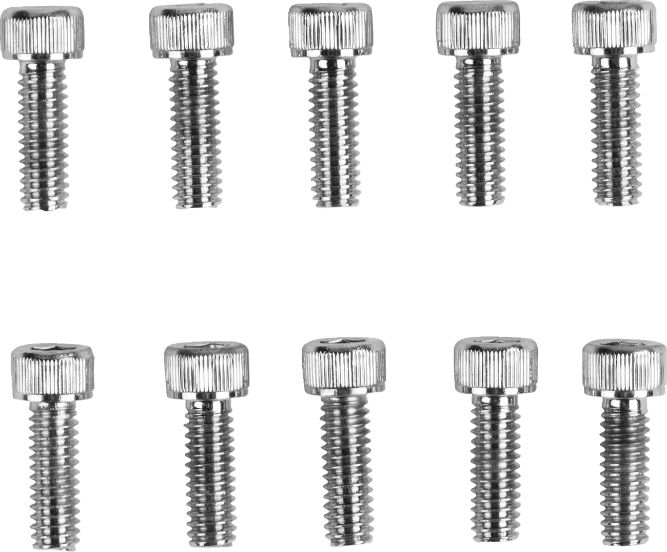 DRAG SPECIALTIES DS-190584 Bolts - Socket-Head - Replacement - Knurled/Coarse Thread - #8-32 x 1/2" - 10 Pack