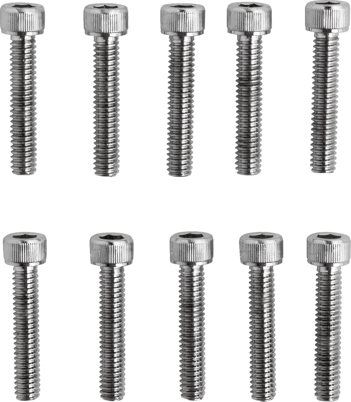 DRAG SPECIALTIES DS-190585 Bolts - Socket-Head - Replacement - Knurled/Coarse Thread - #8-32 x 7/8" - 10 Pack