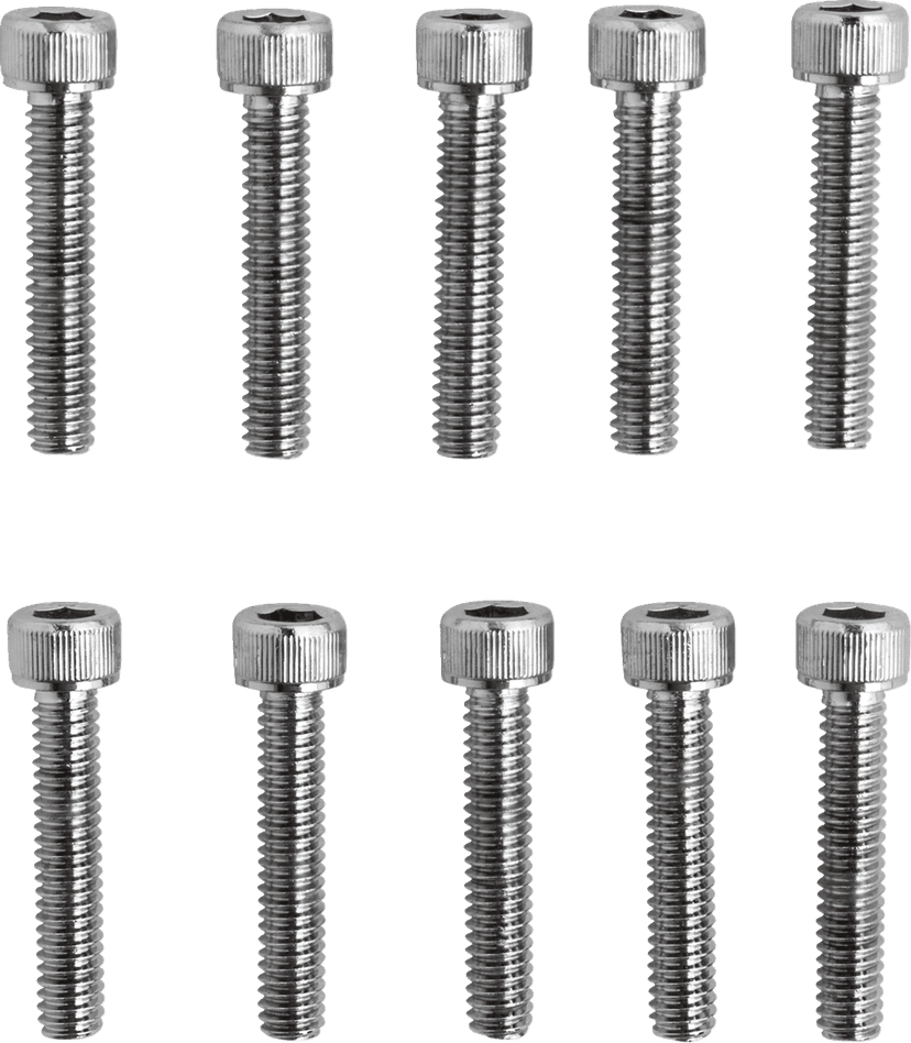 DRAG SPECIALTIES DS-190585 Bolts - Socket-Head - Replacement - Knurled/Coarse Thread - #8-32 x 7/8" - 10 Pack — image 1 of 2