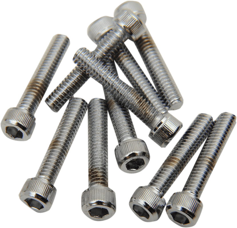 DRAG SPECIALTIES DS-190585 Bolts - Socket-Head - Replacement - Knurled/Coarse Thread - #8-32 x 7/8" - 10 Pack — image 2 of 2