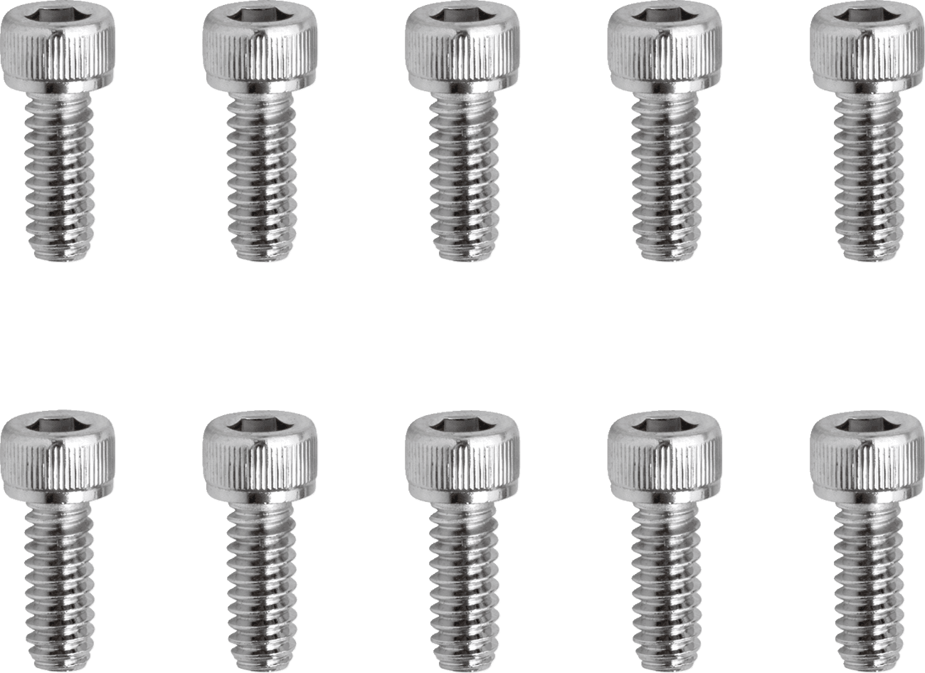 DRAG SPECIALTIES DS-190587 Bolts - Socket-Head - Replacement - Knurled/Coarse Thread - #10-24 x 1/2" - 10 Pack