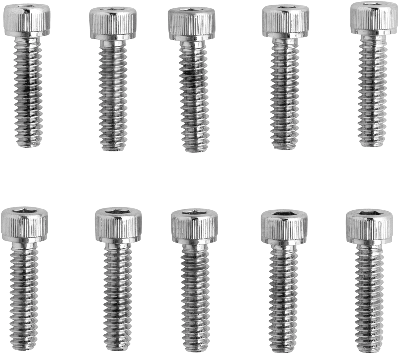 DRAG SPECIALTIES DS-190589 Bolts - Socket-Head - Replacement - Knurled/Coarse Thread - #10-24 x 3/4" - 10 Pack