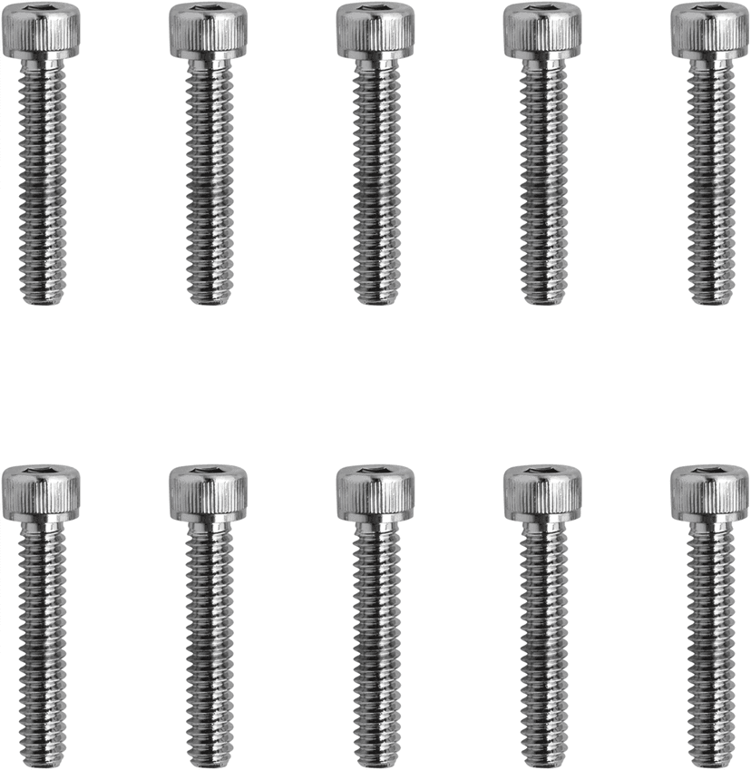 DRAG SPECIALTIES DS-190590 Bolts - Socket-Head - Replacement - Knurled/Coarse Thread - #10-24 x 1" - 10 Pack — image 1 of 2