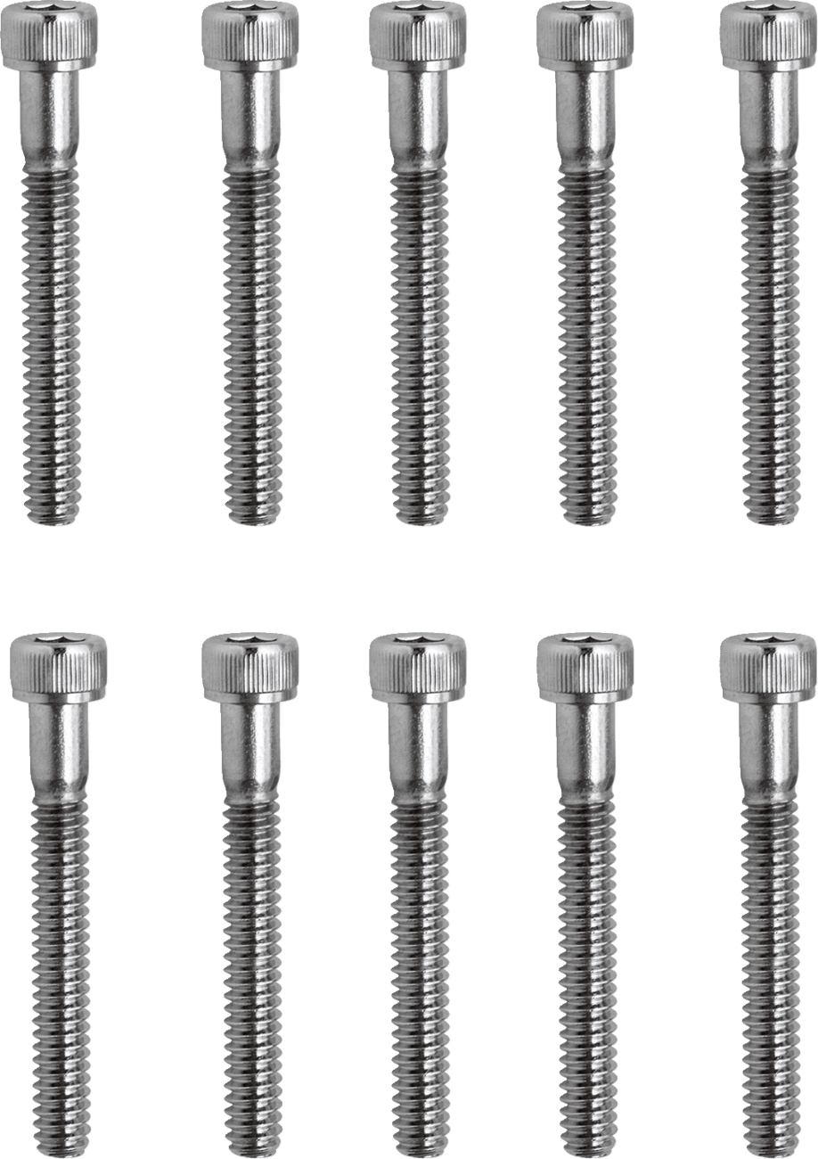 DRAG SPECIALTIES DS-190592 Bolts - Socket-Head - Replacement - Knurled/Coarse Thread - #10-24 x 1-1/2" - 10 Pack