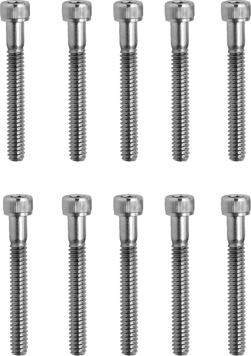 DRAG SPECIALTIES DS-190592 Bolts - Socket-Head - Replacement - Knurled/Coarse Thread - #10-24 x 1-1/2" - 10 Pack