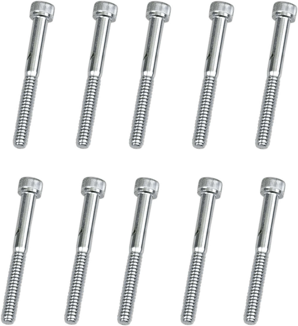 DRAG SPECIALTIES DS-190593 Bolts - Socket-Head - Replacement - Knurled/Coarse Thread - #10-24 x 1-3/4" - 10 Pack