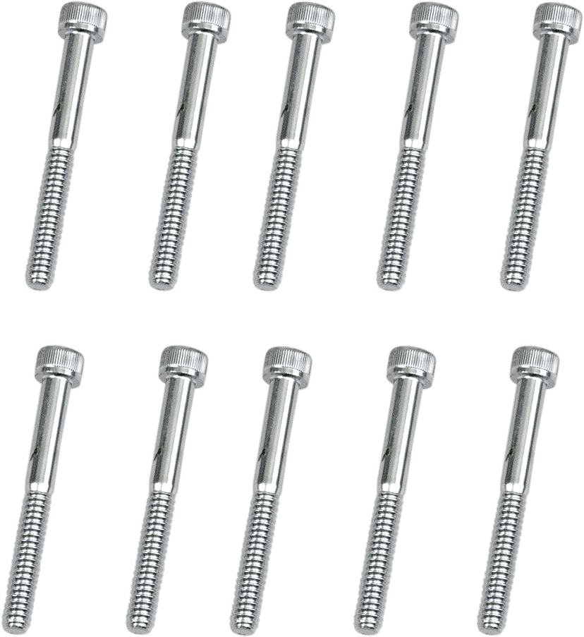 DRAG SPECIALTIES DS-190593 Bolts - Socket-Head - Replacement - Knurled/Coarse Thread - #10-24 x 1-3/4" - 10 Pack