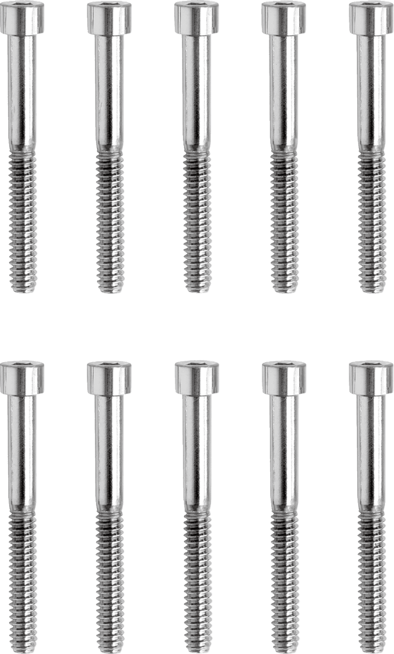 DRAG SPECIALTIES DS-190593S Bolts - Socket-Head - Replacement - Smooth/Coarse Thread - #10-24 x 1-3/4" - 10 Pack