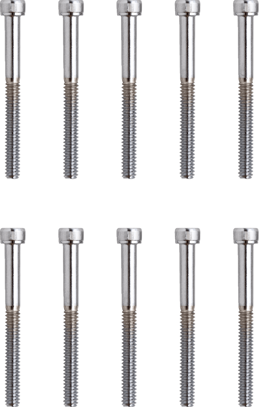 DRAG SPECIALTIES DS-190594 Bolts - Socket-Head - Replacement - Knurled/Coarse Thread - #10-24 x 2" - 10 Pack — image 1 of 2