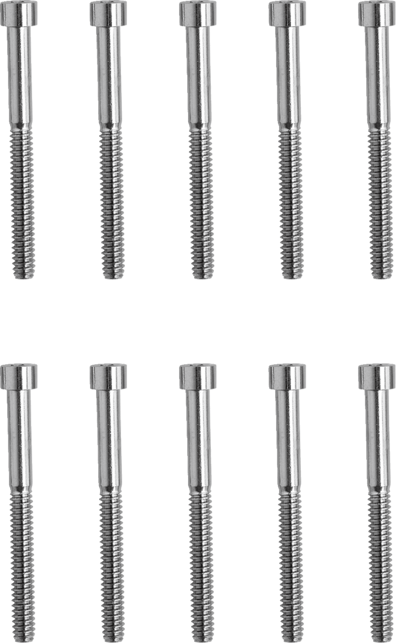 DRAG SPECIALTIES DS-190594S Bolts - Socket-Head - Replacement - Smooth/Coarse Thread - #10-24 x 2" - 10 Pack