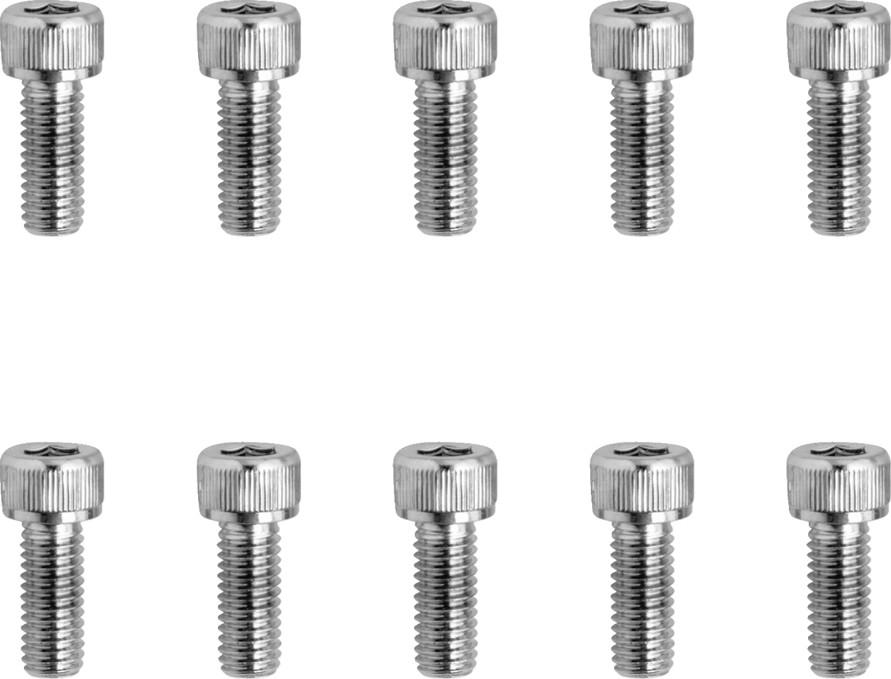 DRAG SPECIALTIES DS-190595 Bolts - Socket-Head - Replacement - Knurled/Fine Thread - #10-32 x 1/2" - 10 Pack