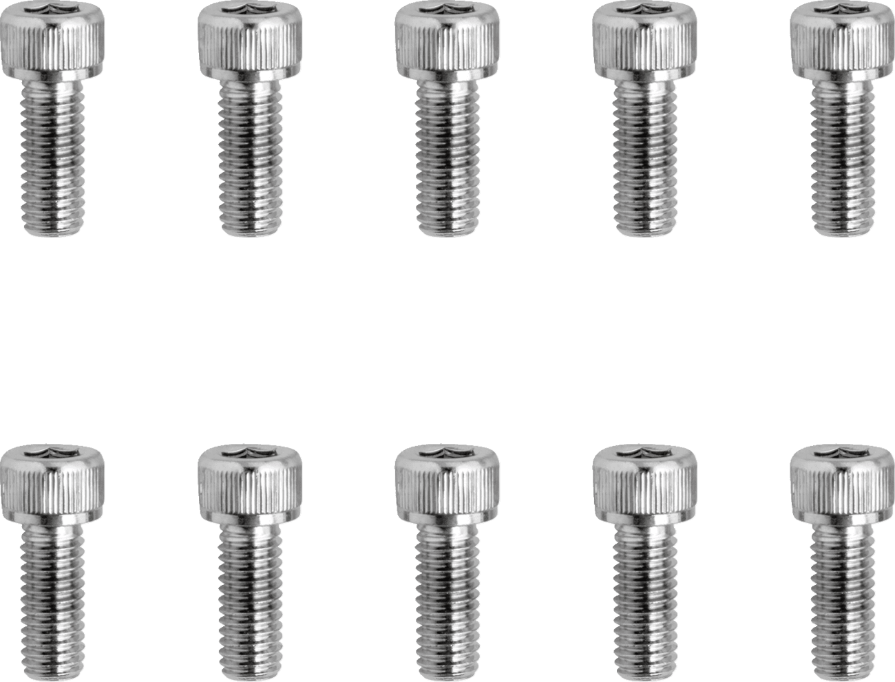 DRAG SPECIALTIES DS-190595 Bolts - Socket-Head - Replacement - Knurled/Fine Thread - #10-32 x 1/2" - 10 Pack