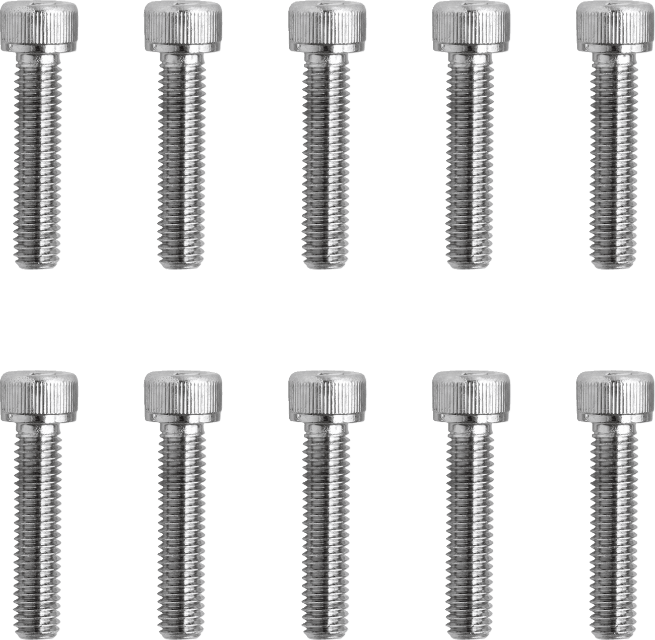 DRAG SPECIALTIES DS-190598 Bolts - Socket-Head - Replacement - Knurled/Fine Thread - #10-32 x 7/8" - 10 Pack