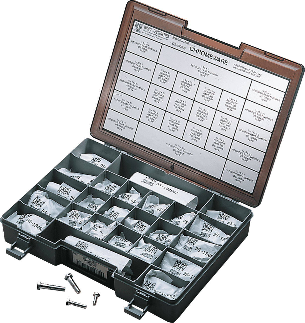 DRAG SPECIALTIES DS-190600 Head Bolt Assortment - Hex - Coarse-Thread - Kit