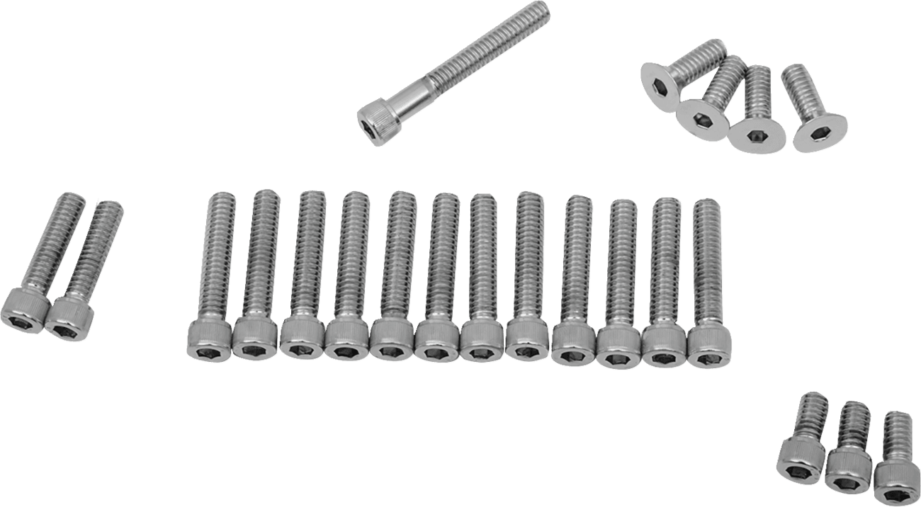 DRAG SPECIALTIES DS-190755 Bolt Set - Cam/Primary/Inspection/Derby Cover - Knurled - '70-'84 Harley-Davidson
