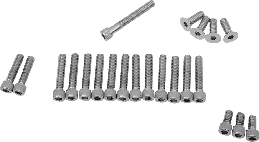 DRAG SPECIALTIES DS-190755 Bolt Set - Cam/Primary/Inspection/Derby Cover - Knurled - '70-'84 Harley-Davidson