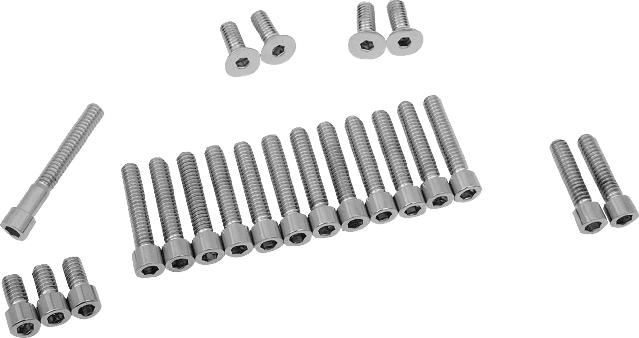 DRAG SPECIALTIES DS-190755S Bolt Set - Cam/Primary/Inspection/Derby Cover - Smooth - '70-'84 Harley-Davidson