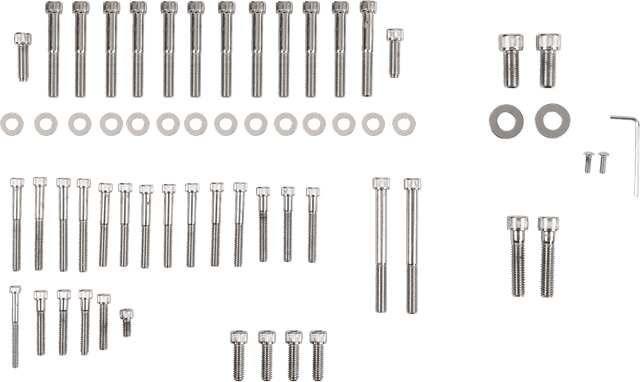 DRAG SPECIALTIES DS-190761 Motor Bolt Set - Knurled/Socket-Head - XL