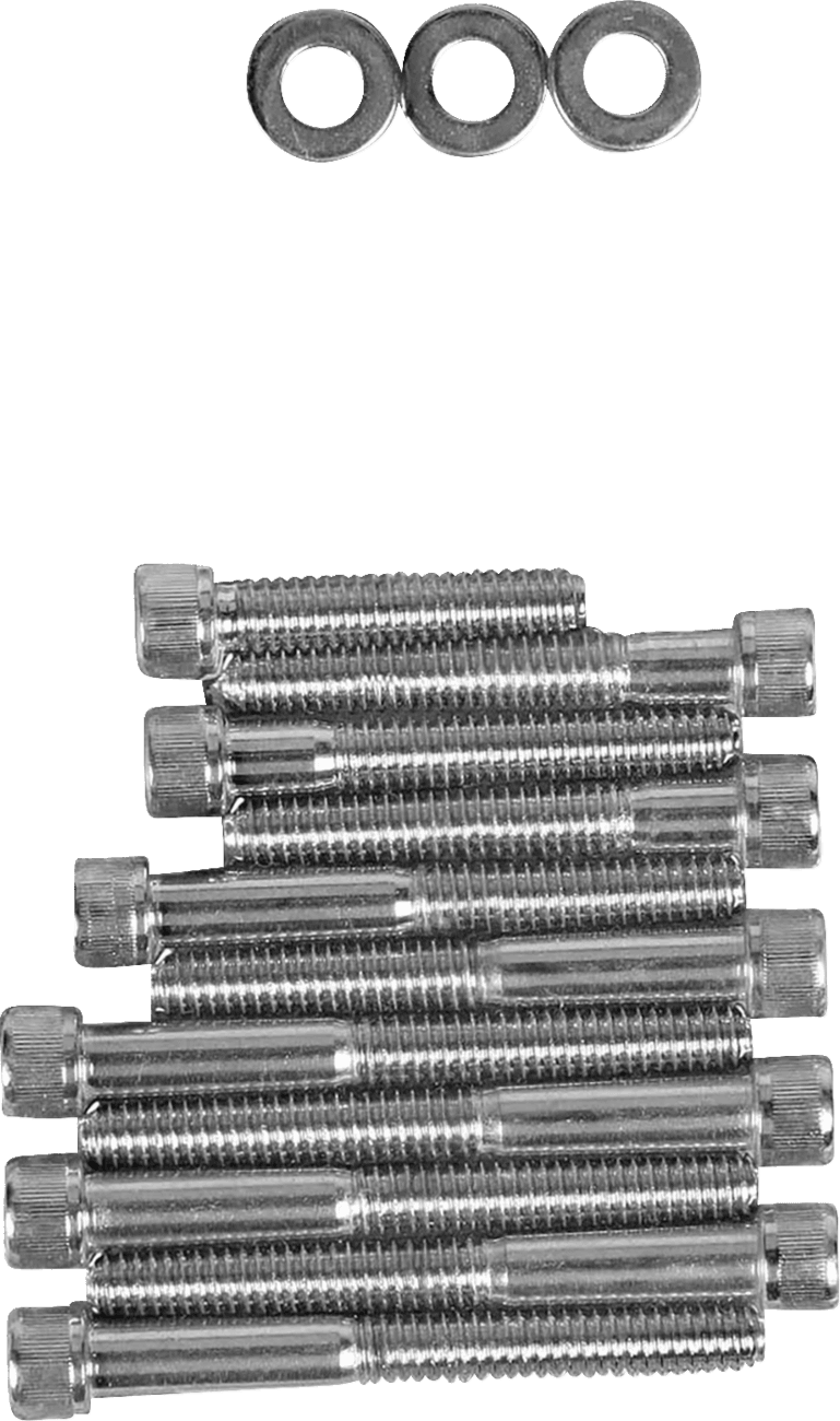 DRAG SPECIALTIES DS-190768 Bolt Kit - Cam Cover - Knurled - Chrome - '91-'03 Sportster