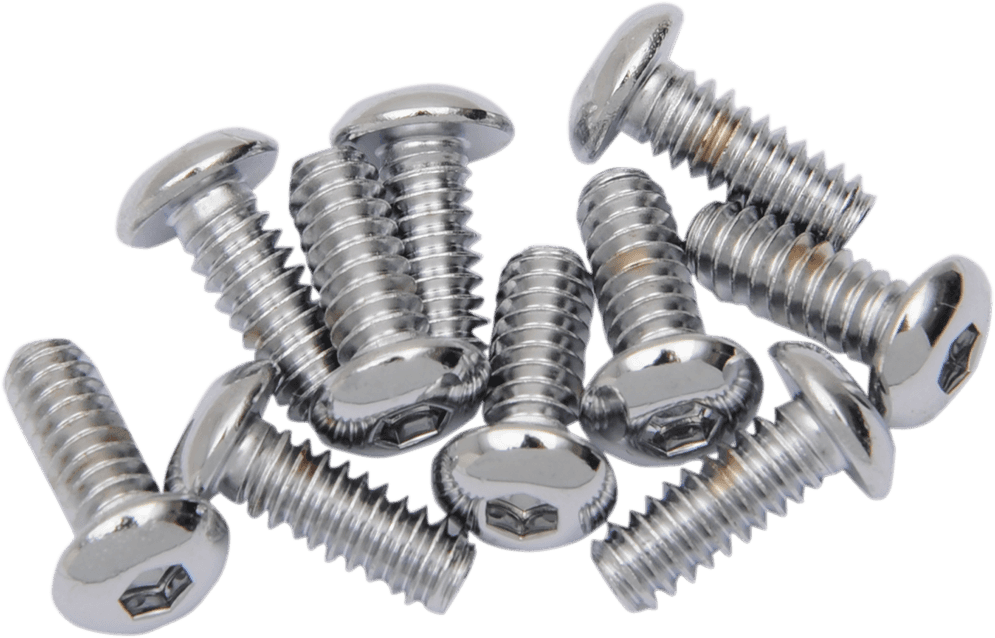 DRAG SPECIALTIES DS-190825 Bolts - Button Head/Replacement - #10-24 x 1/2" - 10 Pack