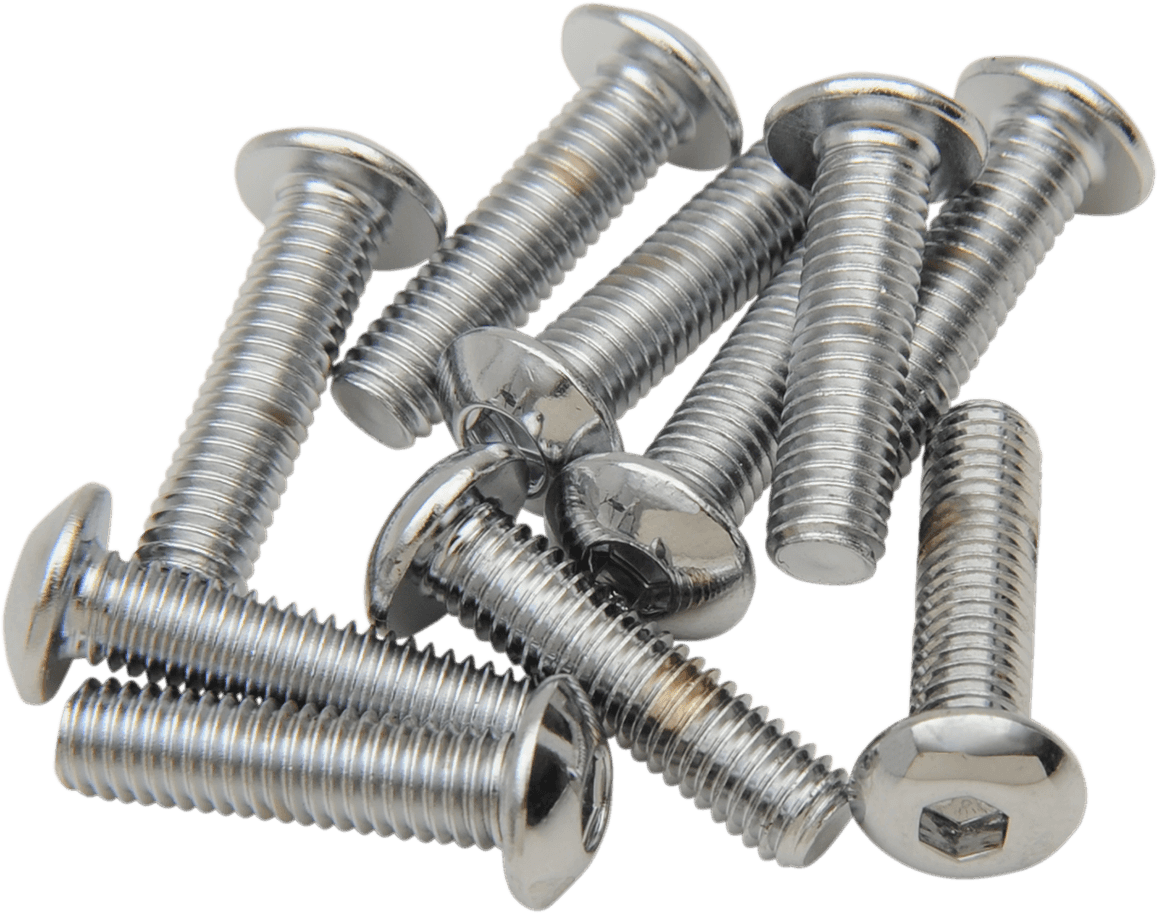 DRAG SPECIALTIES DS-190828 Bolts - Button Head/Replacement - #10-32 x 1" - 10 Pack