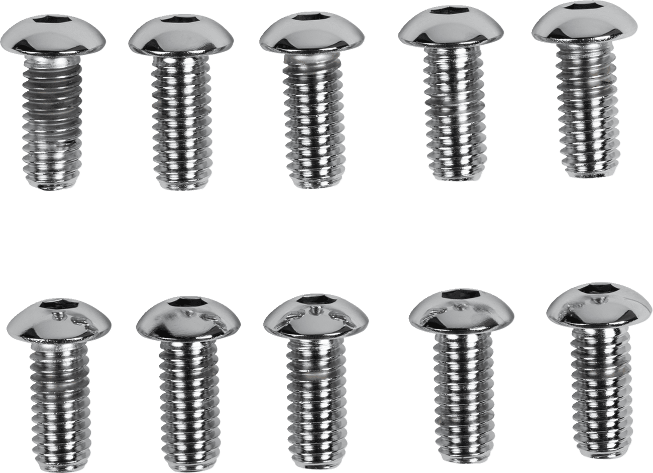 DRAG SPECIALTIES DS-190837 Bolts - Button Head/Replacement - 5/16"-18 x 3/4" - 10 Pack