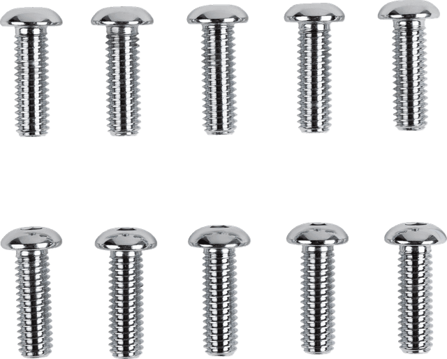 DRAG SPECIALTIES DS-190838 Bolts - Button Head/Replacement - 5/16"-18 x 1" - 10 Pack