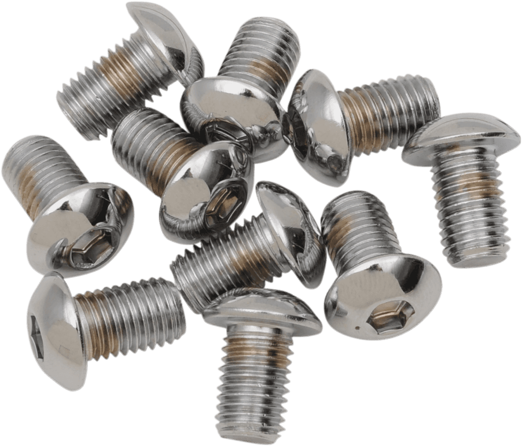DRAG SPECIALTIES DS-190841 Bolts - Button Head/Replacement - 5/16"-24 x 1" - 10 Pack