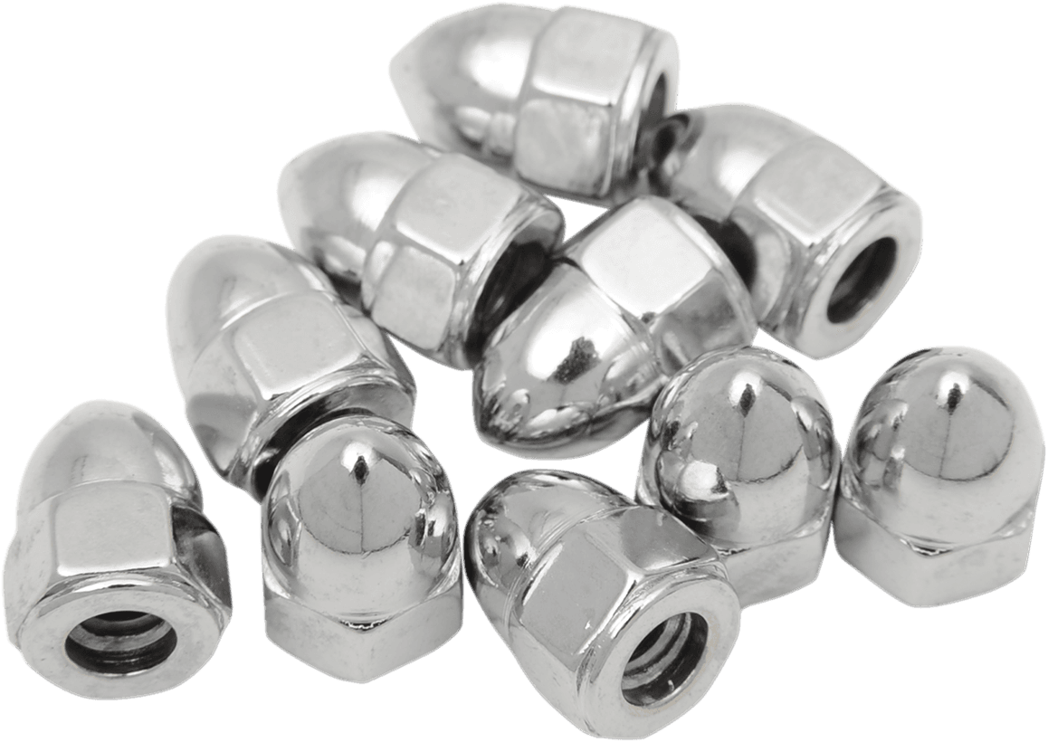 DRAG SPECIALTIES DS-190851 Nut - Acorn - Chrome - 10-24
