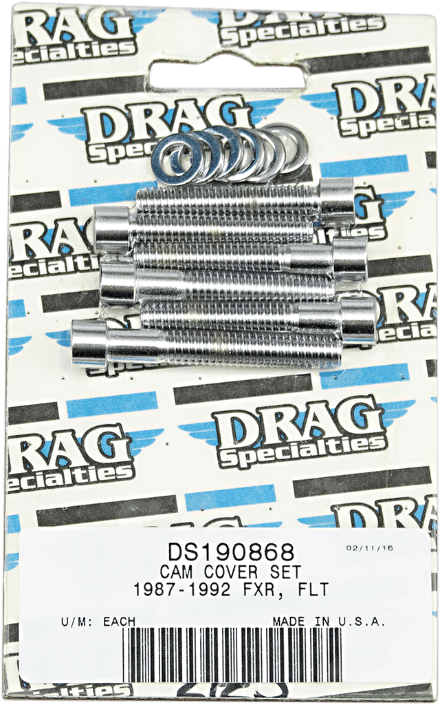 DRAG SPECIALTIES DS-190868 Bolt Kit - Cam Cover - Smooth - Chrome - '87-'92 Harley-Davidson — image 2 of 2