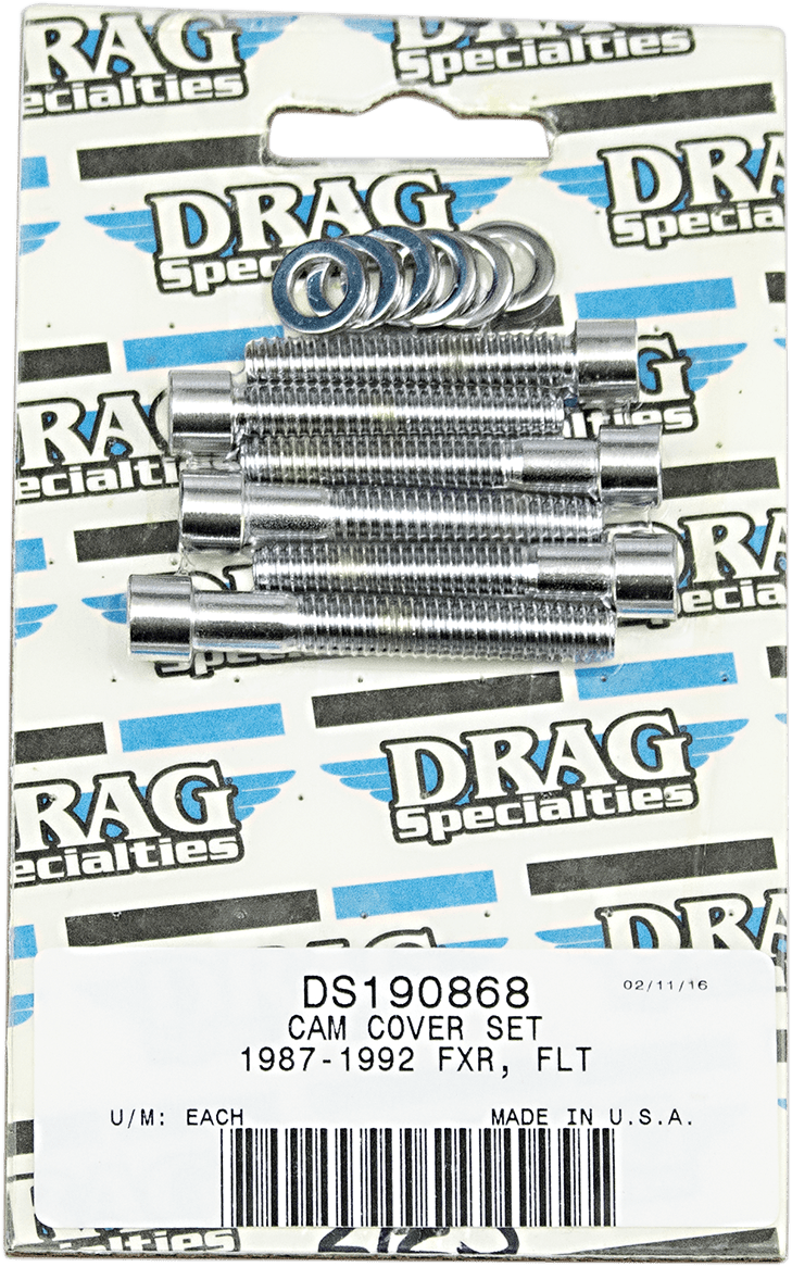 DRAG SPECIALTIES DS-190868 Bolt Kit - Cam Cover - Smooth - Chrome - '87-'92 Harley-Davidson — image 2 of 2