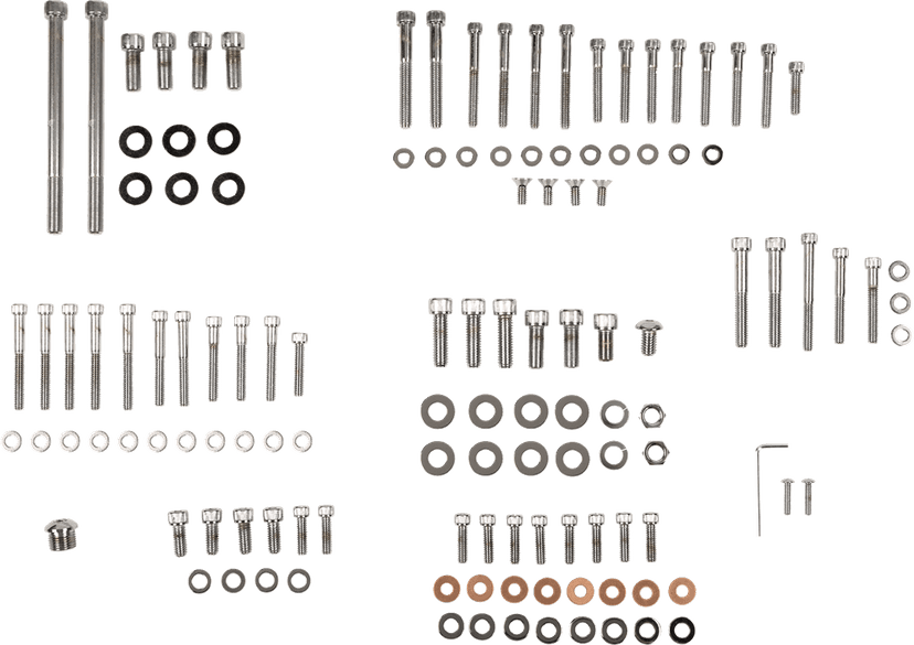 DRAG SPECIALTIES DS-190874 Bolt Kit - Complete Motor - Knurled/Socket-Head - '91-'03 Sportster