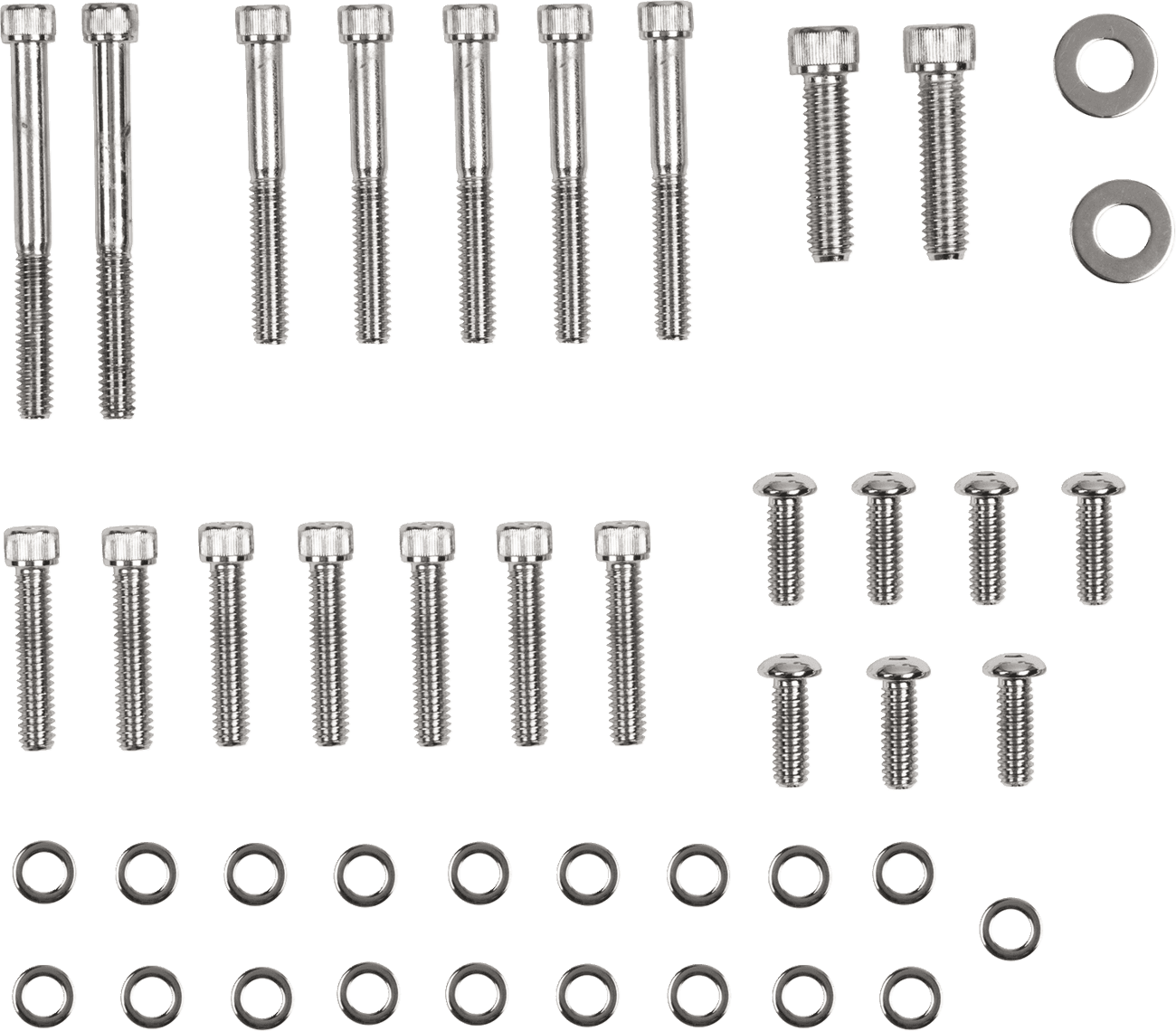 DRAG SPECIALTIES DS-190879 Bolt Set - Inner/Outer Primary/Inspection/Derby Cover - Knurled - Softail