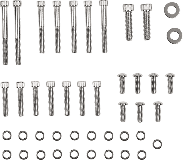 DRAG SPECIALTIES DS-190879 Bolt Set - Inner/Outer Primary/Inspection/Derby Cover - Knurled - Softail
