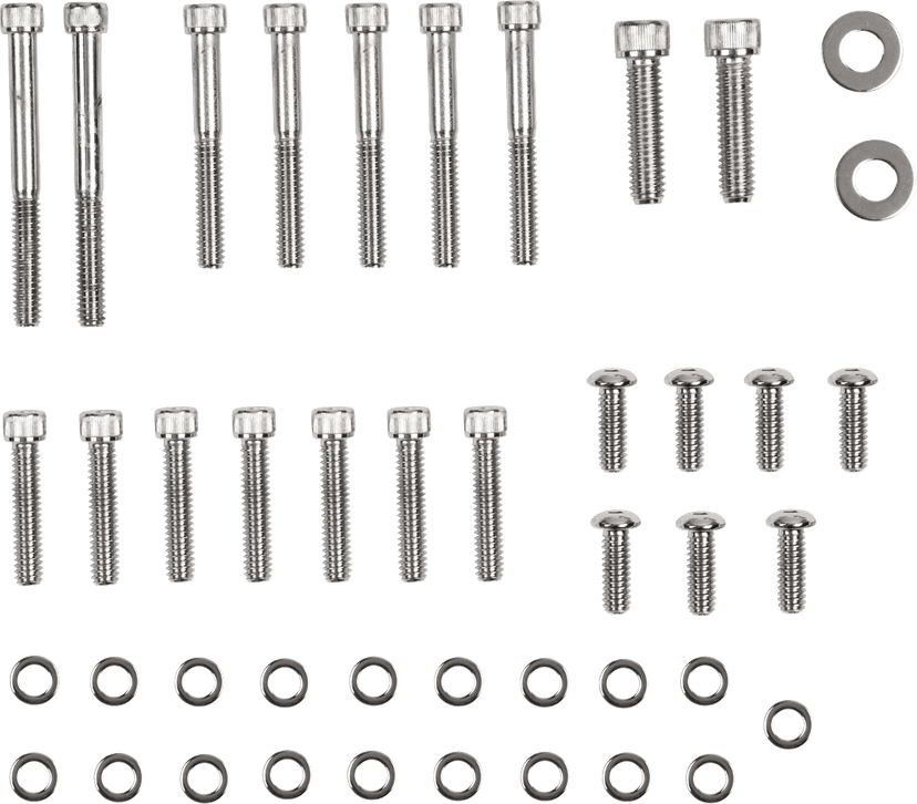 DRAG SPECIALTIES DS-190879 Bolt Set - Inner/Outer Primary/Inspection/Derby Cover - Knurled - Softail