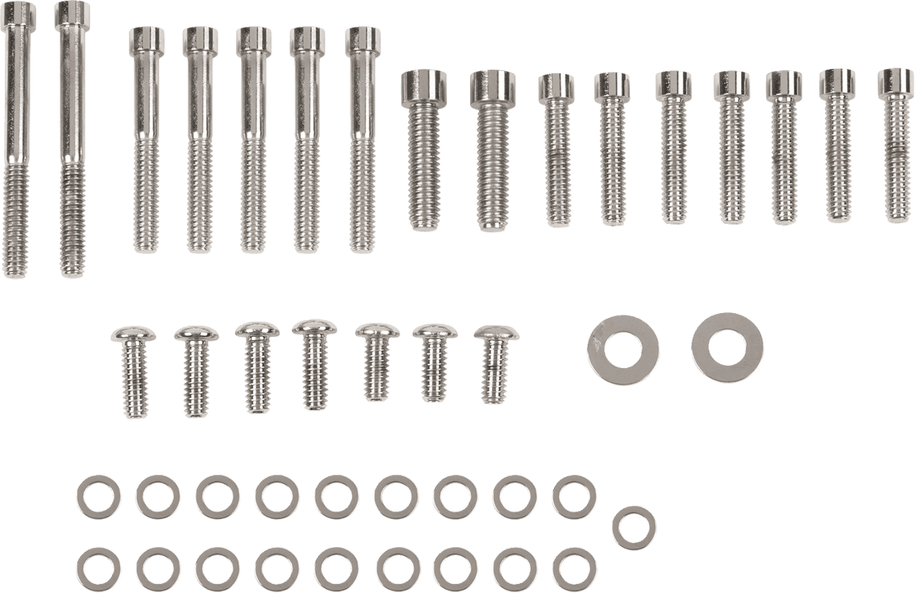 DRAG SPECIALTIES DS-190879S Bolt Set - Inner/Outer Primary/Inspection/Derby Cover - Smooth - Softail/Dyna
