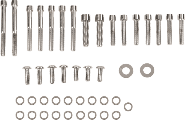 DRAG SPECIALTIES DS-190879S Bolt Set - Inner/Outer Primary/Inspection/Derby Cover - Smooth - Softail/Dyna