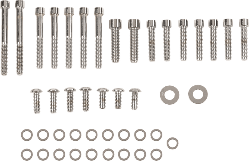 DRAG SPECIALTIES DS-190879S Bolt Set - Inner/Outer Primary/Inspection/Derby Cover - Smooth - Softail/Dyna