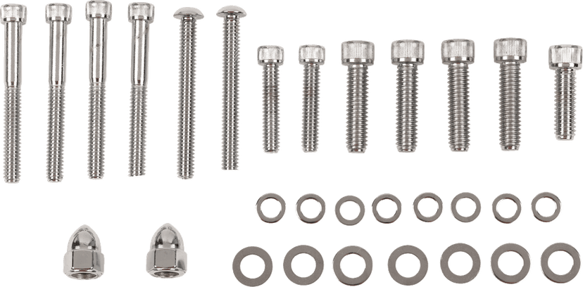 DRAG SPECIALTIES DS-190881 Bolt Set - Transmission End Cover/Bearing Support Plate - Knurled - Softail/Dyna