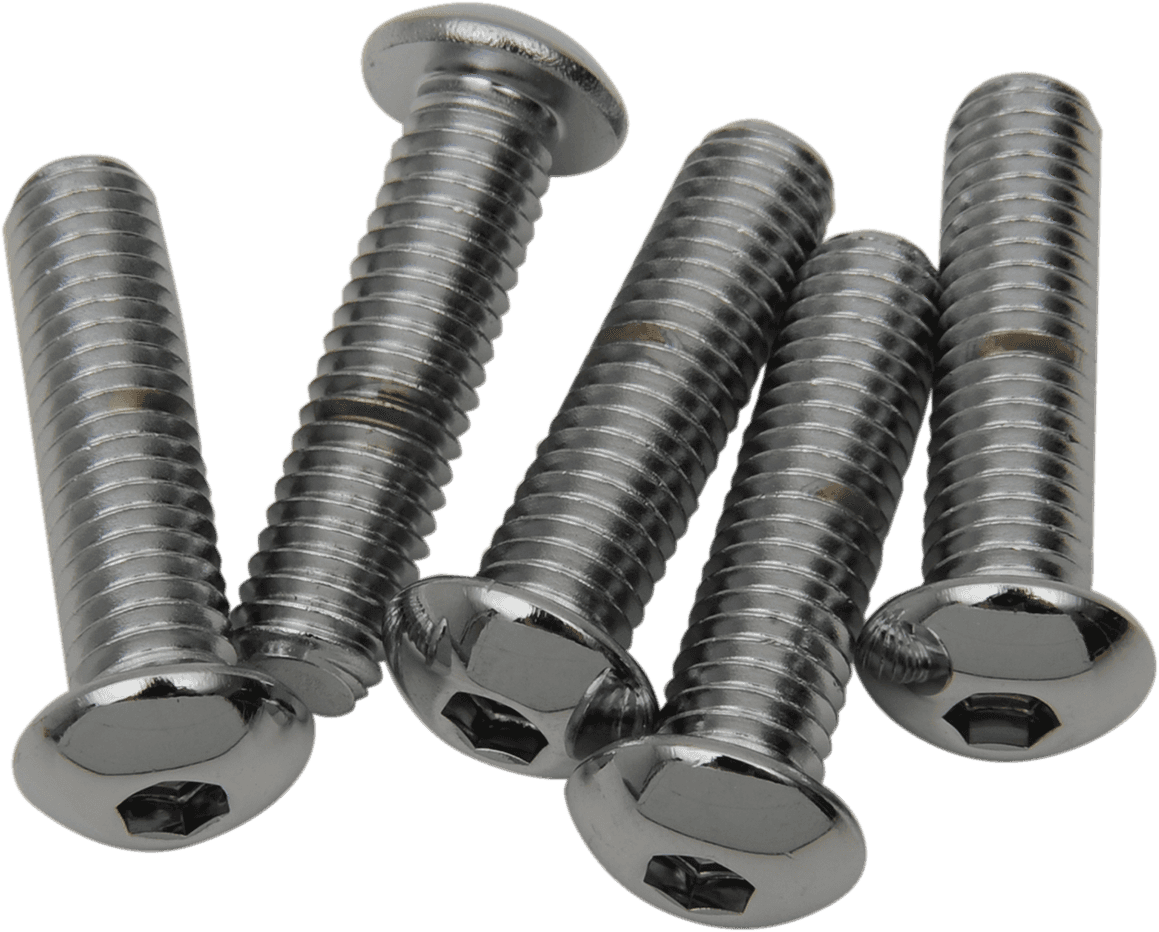 DRAG SPECIALTIES DS192327 Bolts - Button Head/Replacement - 3/8"-16 x 1-1/4" - 5 Pack