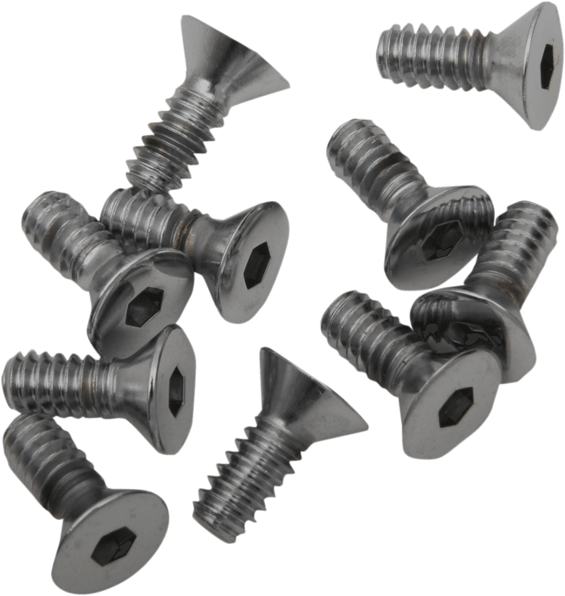 DRAG SPECIALTIES DS192352 Bolts - Flat-Head - Chrome - 10-24 x 1/2"