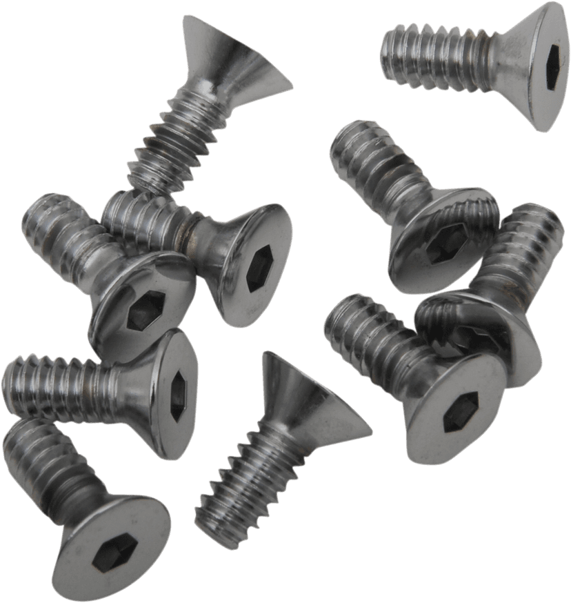DRAG SPECIALTIES DS192352 Bolts - Flat-Head - Chrome - 10-24 x 1/2" — image 1 of 2