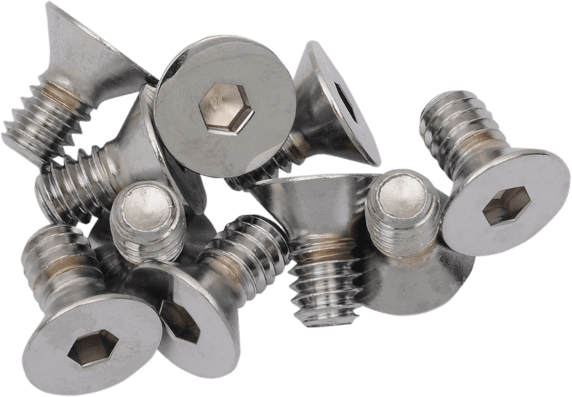 DRAG SPECIALTIES DS192357 Bolts - Flat-Head - Chrome - 1/4"-20 x 1/2" — image 1 of 2