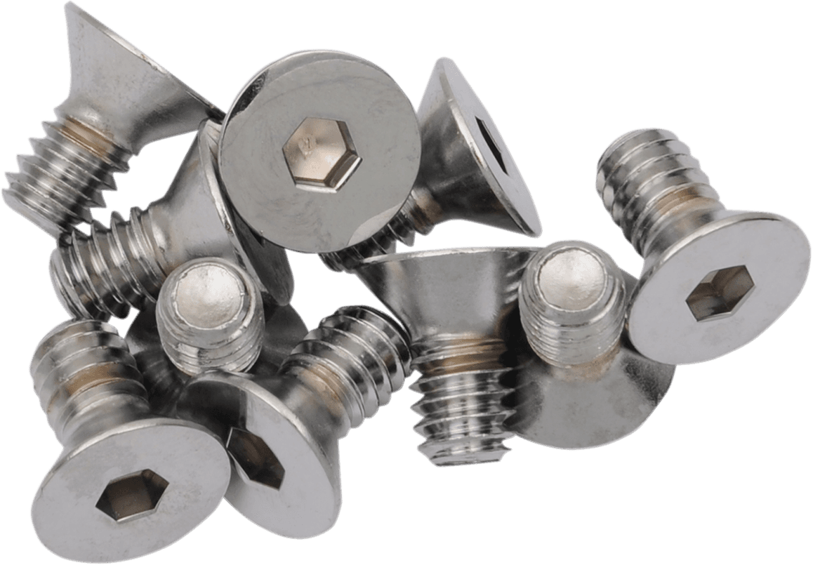 DRAG SPECIALTIES DS192358 Bolts - Flat-Head - Chrome - 1/4"-20 x 5/8"