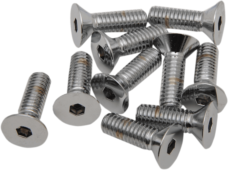 DRAG SPECIALTIES DS192364 Bolts - Flat-Head - Chrome - 5/16"-18 x 3/4"