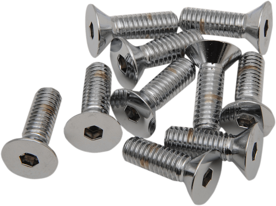 DRAG SPECIALTIES DS192366 Bolts - Flat-Head - Chrome - 5/16"-18 x 1-1/4"