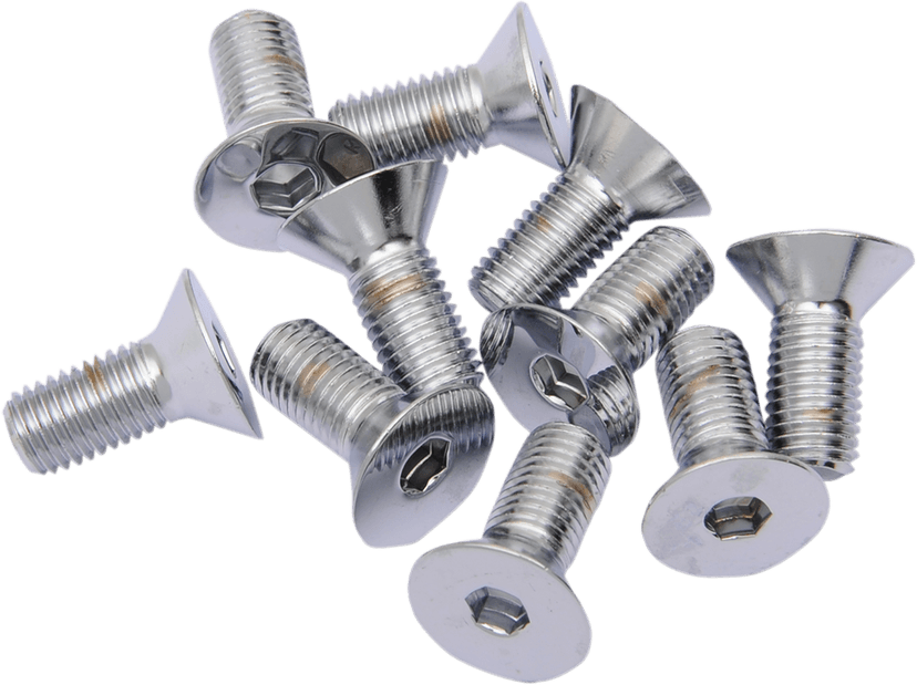 DRAG SPECIALTIES DS192369 Bolts - Flat-Head - Chrome - 5/16"-24 x 1" — image 1 of 2