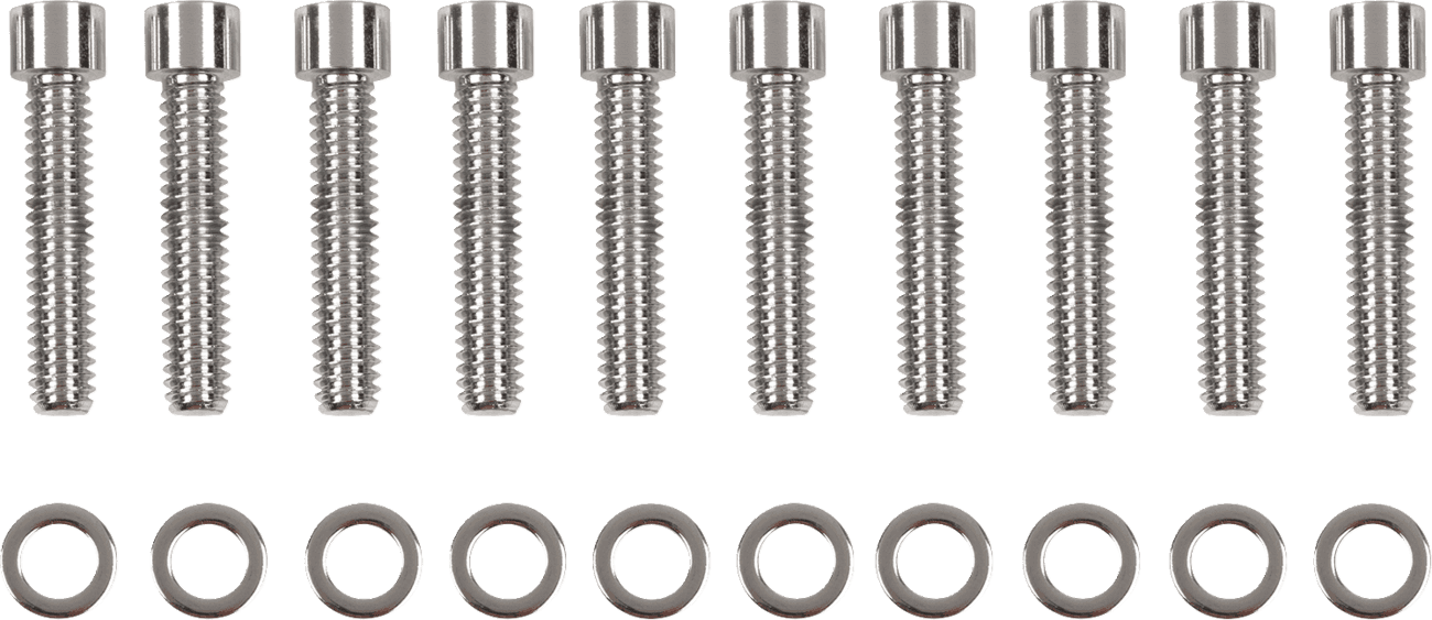 DRAG SPECIALTIES DS192396 Bolt Kit - Cam Cover - Smooth - Chrome - '99-'17 Twin Cam